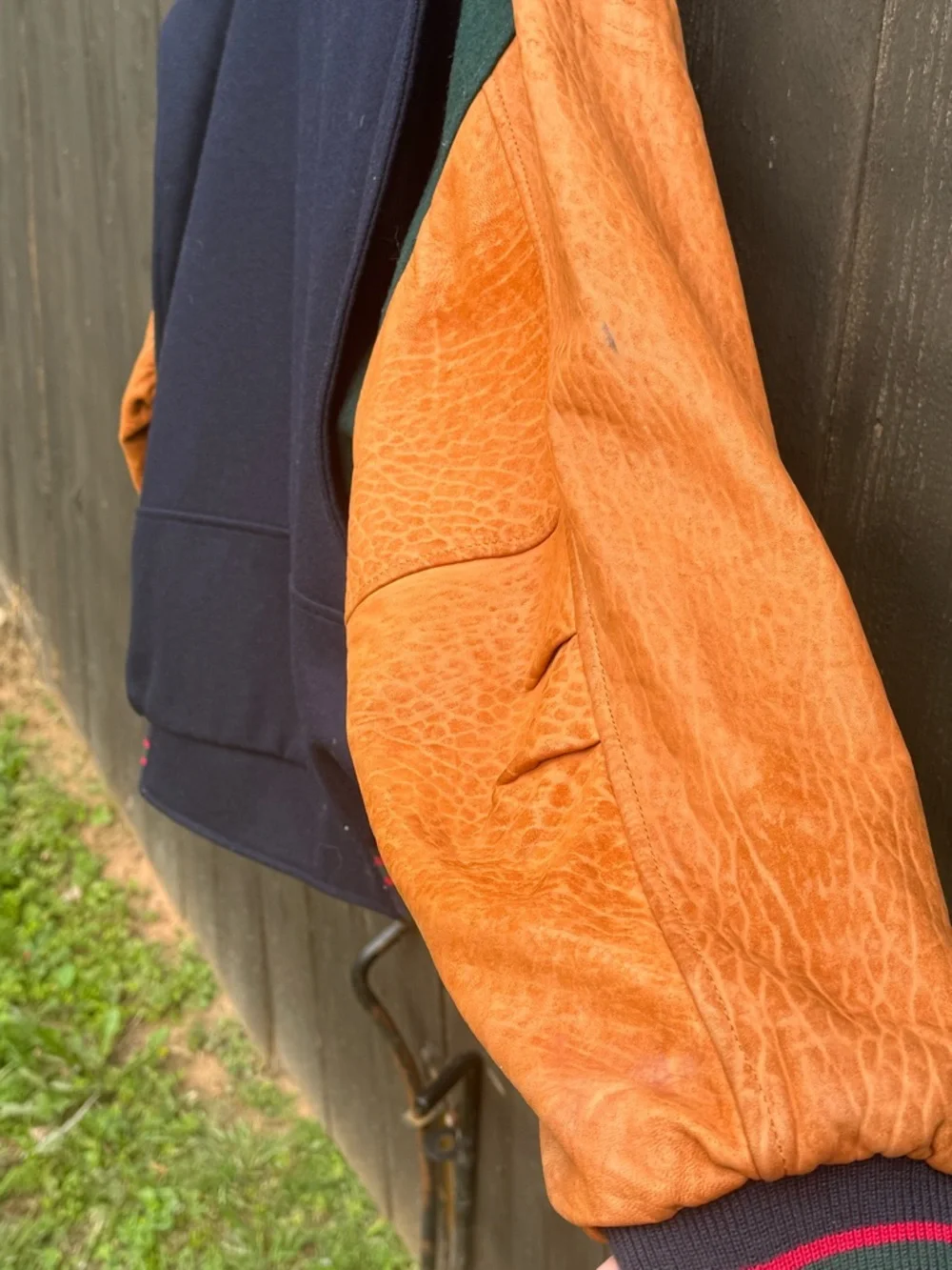 Vintage Gant Colorblock Wool Varsity Jacket Leather Sleeves - Picture 4 of 15